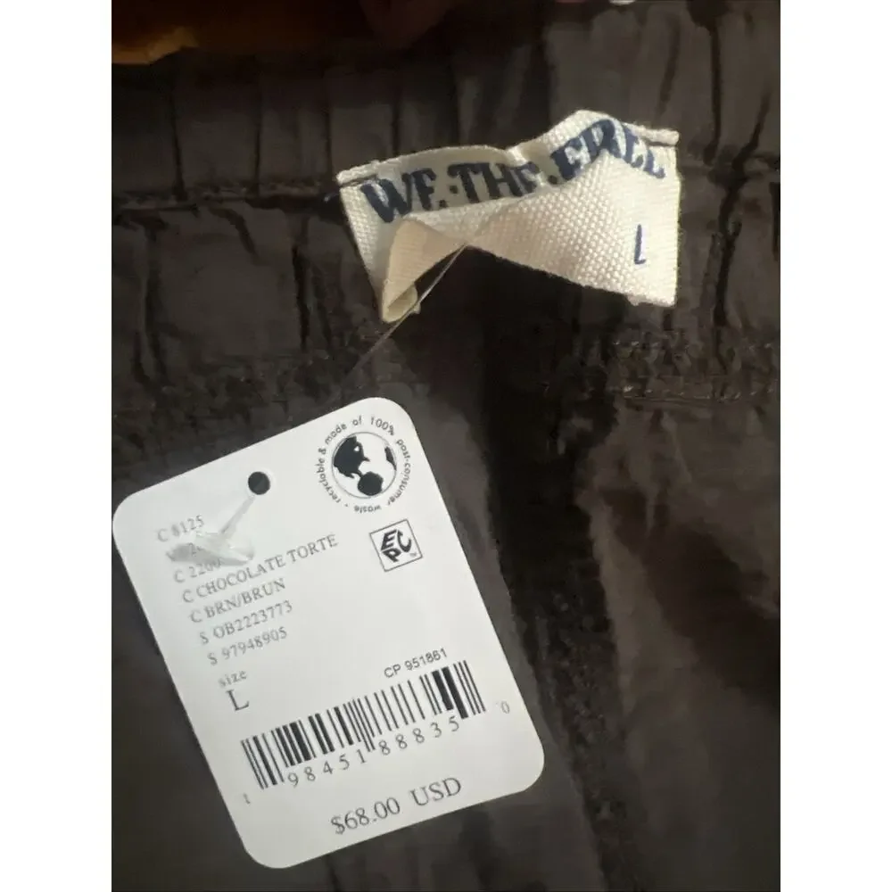 We The Free Chocolate Torte Pull-On Shorts Size Large NWT Boho Casual Lounge